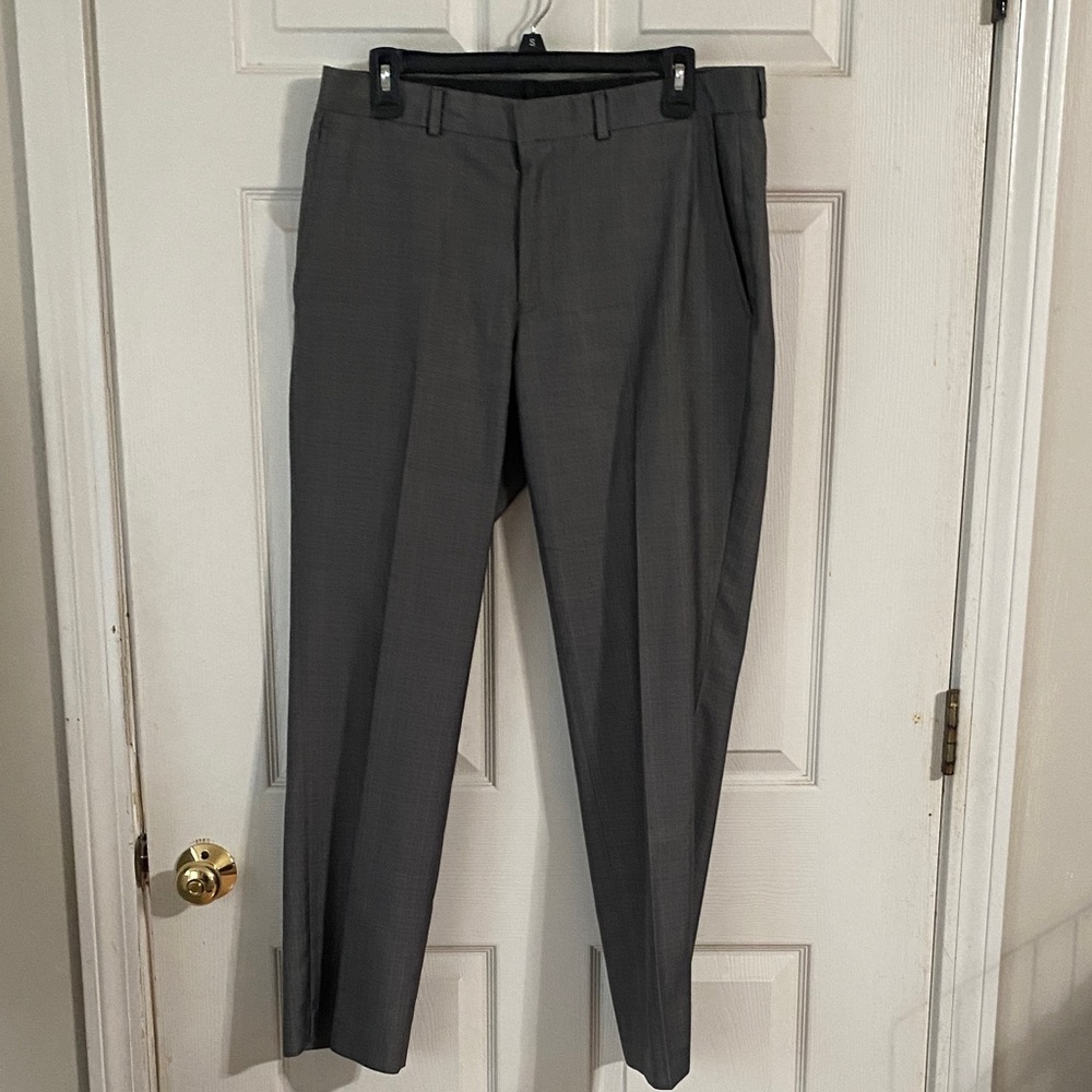 Billy London UK Mens Classic Gray Dress Pants Suit Trouser 34 30